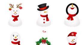 Funny Snowmen Icons