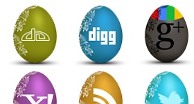 Egg Shaped Social Icons