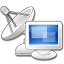 Computer, Monitor, Signal Icon
