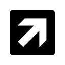 Arrow, Right, Up Icon