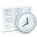 Chronological, Clock, Review, Table, Time Icon