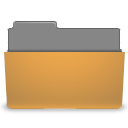 Folder, Orange, Visiting Icon