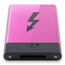 b, Pink, Thunderbolt Icon