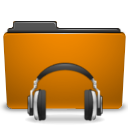 Folder, Orange, Sound Icon