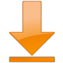 Arrow, Down, Download, Orange Icon