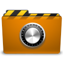 Folder, Locked, Orange, Security Icon