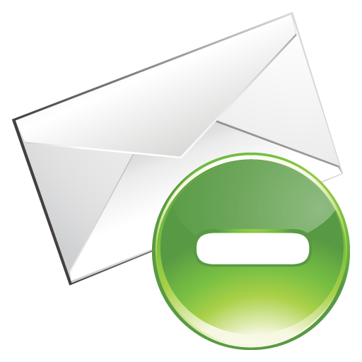 Delete, Email, Green Icon