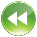 Backward, End, Green, Rewind Icon