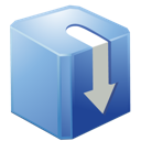 Blue, Box, Download Icon