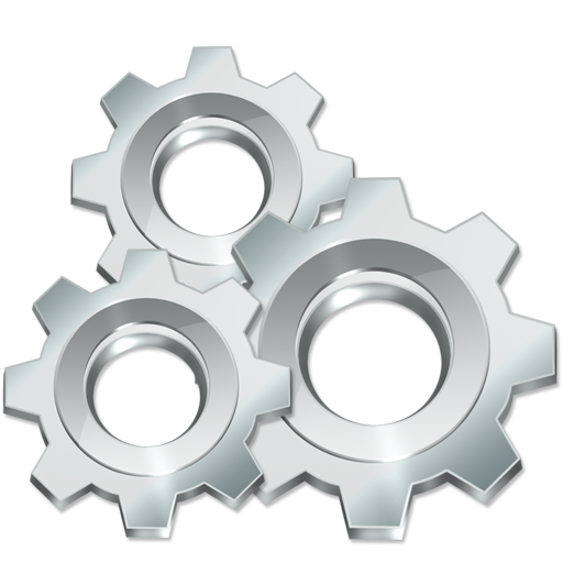 Execute, Gears, Settings, Silver, Utilities Icon