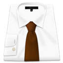 Brown, Shirt, Tie Icon