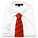 Red, Shirt, Tie Icon