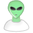 Alien, Features, Grey, User Icon