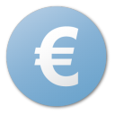 Blue, Currency, Euro Icon