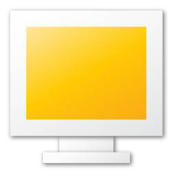 Monitor, Yellow Icon