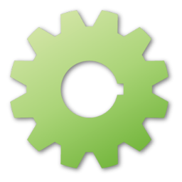 Gear, Green Icon