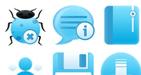 Bunch Of Bluish Icons