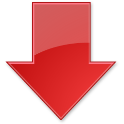 Arrow, Down, Red Icon