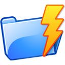 Folder, Lightning, Power Icon