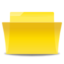 Folder, Open, Yellow Icon