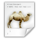 Application, Camel, Perl, x Icon