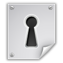 Encrypted, File, Hole, Key, Lock Icon