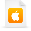 Apple, Document, File, Orange, Paper Icon