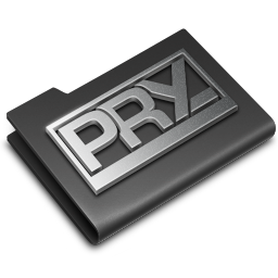 Black, Folder, Logo, Pry Icon