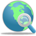 Globe, Search Icon