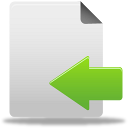 Arrow, Document, File, Import, Left, Move Icon