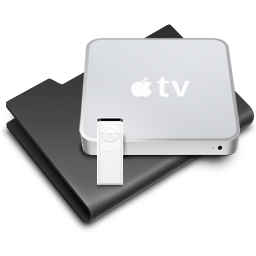 Apple, Black, Tv Icon