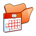 Folder, Orange, Scheduled, Tasks Icon