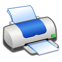 Blue, Printer Icon