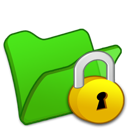 Folder, Green, Locked Icon