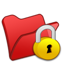 Folder, Locked, Red Icon