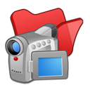 Folder, Red, Videos Icon