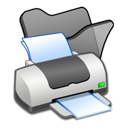 Black, Folder, Printer Icon