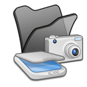 &Amp, Black, Cameras, Folder, Scanners Icon