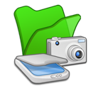 &Amp, Cameras, Folder, Green, Scanners Icon
