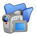 Blue, Folder, Videos Icon