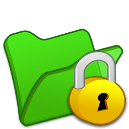 Folder, Green, Locked Icon