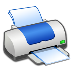 Blue, Printer Icon