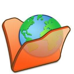 Folder, Internet, Orange Icon