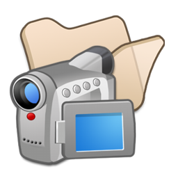 Beige, Folder, Videos Icon