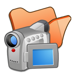 Folder, Orange, Videos Icon