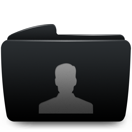 Black, Folder, User Icon