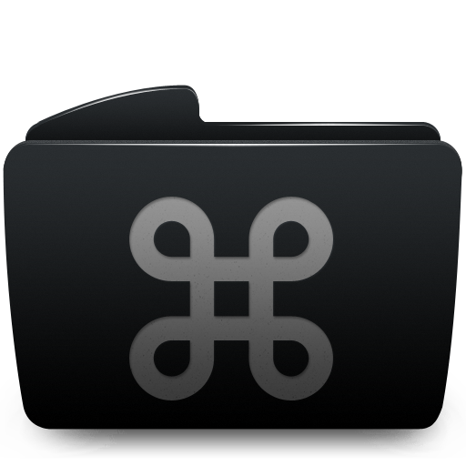 Black, Cmd, Folder Icon