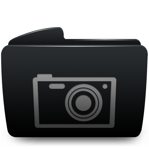 Black, Folder, Photos Icon
