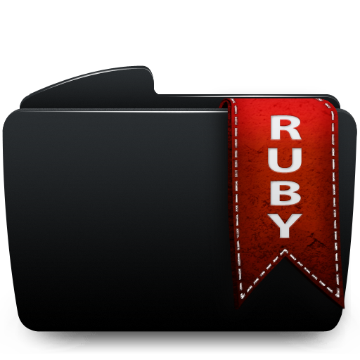Black, Folder, Ruby Icon