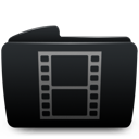 Black, Folder, Movies Icon